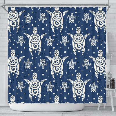 Sea Turtle Tribal Shower Curtain