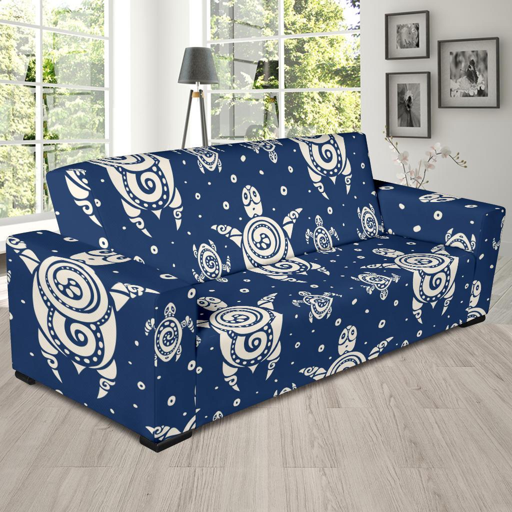 Sea Turtle Tribal Sofa Slipcover-JORJUNE.COM