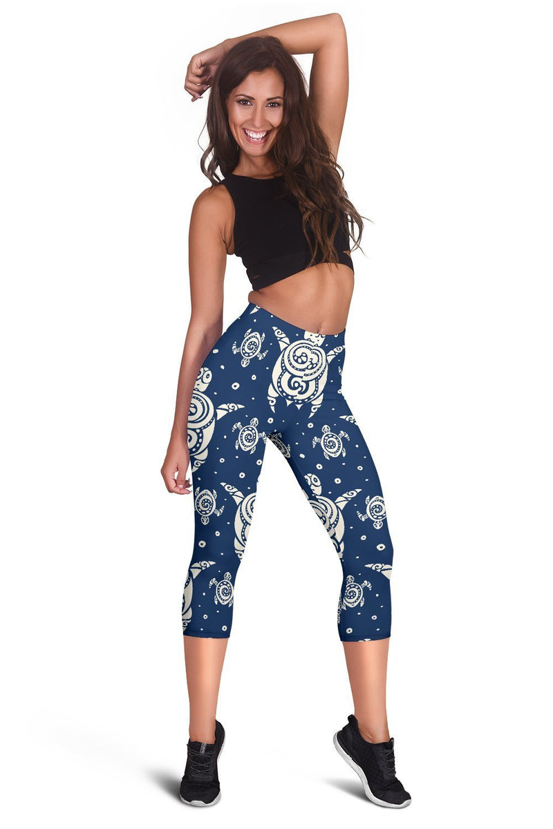 Sea Turtle Tribal Women Capris