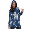 Sea Turtle Tribal Women Hoodie Dress