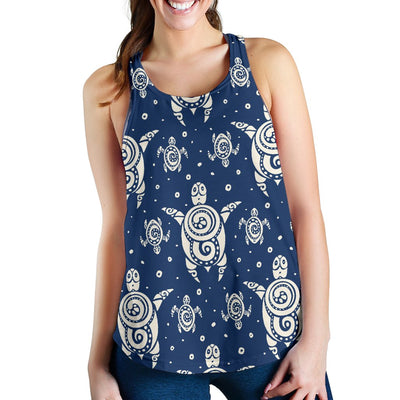 Sea Turtle Tribal Women Racerback Tank Top