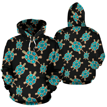 Sea Turtle Turquoise diamond All Over Print Hoodie