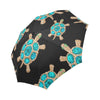 Sea Turtle Turquoise diamond Automatic Foldable Umbrella