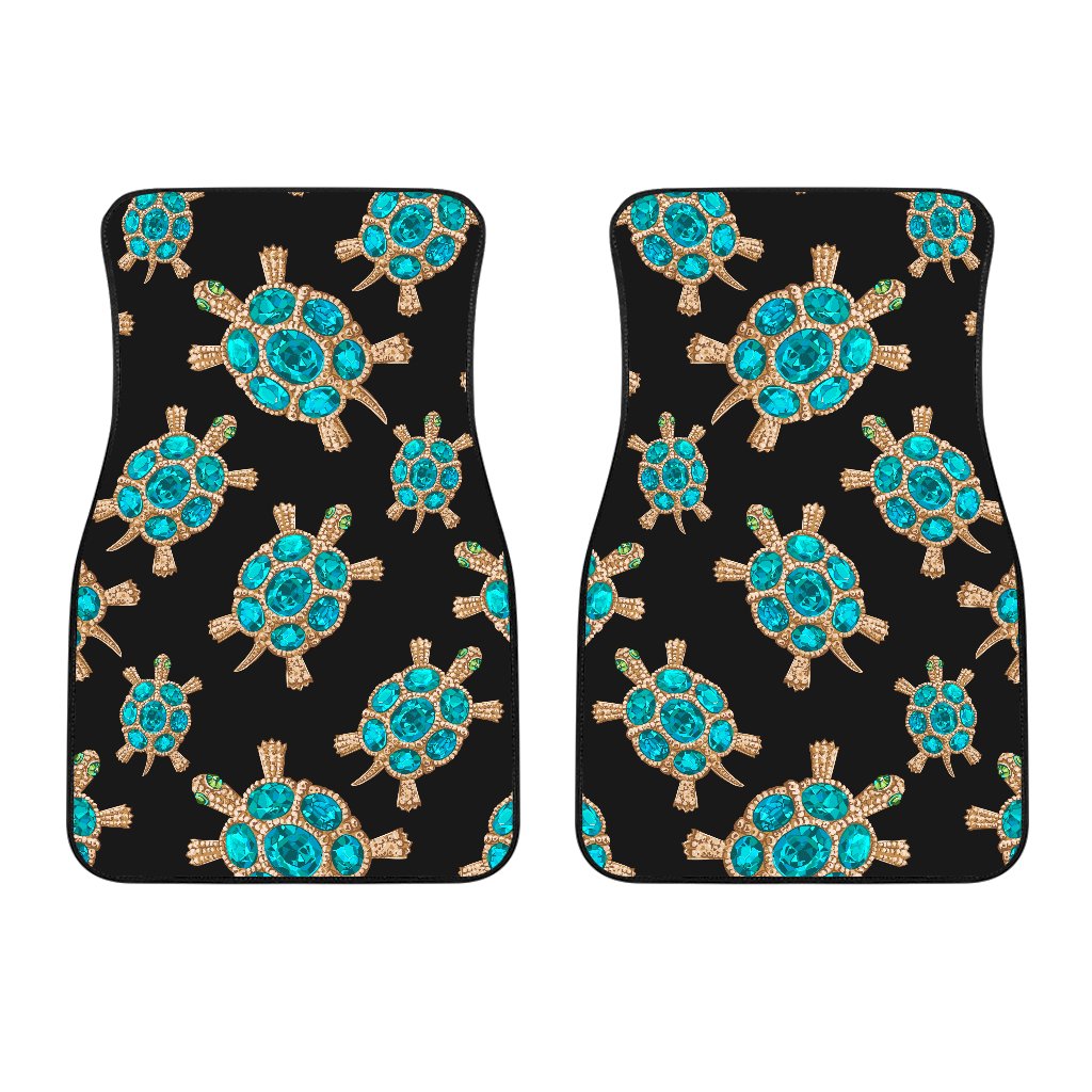 Sea Turtle Turquoise Diamond Car Floor Mats