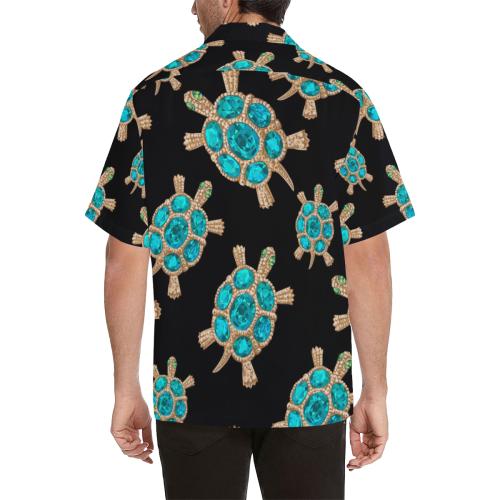Sea Turtle Turquoise diamond Men Hawaiian Shirt