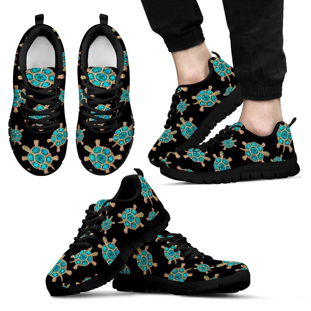 Sea Turtle Turquoise diamond Men Sneakers