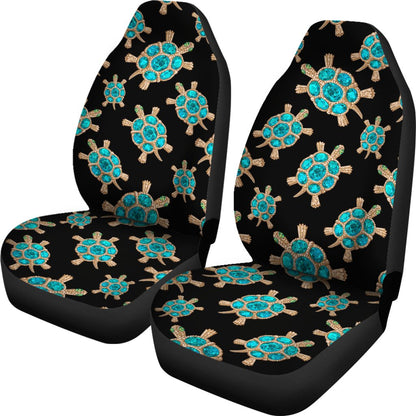 Sea Turtle Turquoise Diamond Universal Fit Car Seat Covers