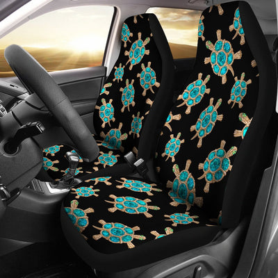Sea Turtle Turquoise Diamond Universal Fit Car Seat Covers