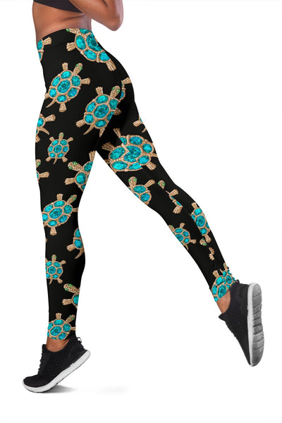 Sea Turtle Turquoise Diamond Women Leggings