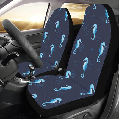 SeaHorse Blue neon Pattern Print Design 03 Car Seat Covers (Set of 2)-JORJUNE.COM