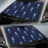 SeaHorse Blue neon Pattern Print Design 03 Car Sun Shades-JORJUNE.COM