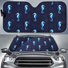 SeaHorse Blue neon Pattern Print Design 03 Car Sun Shades-JORJUNE.COM