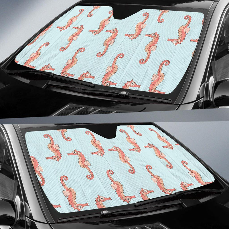 SeaHorse Pattern Print Design 01 Car Sun Shades-JORJUNE.COM