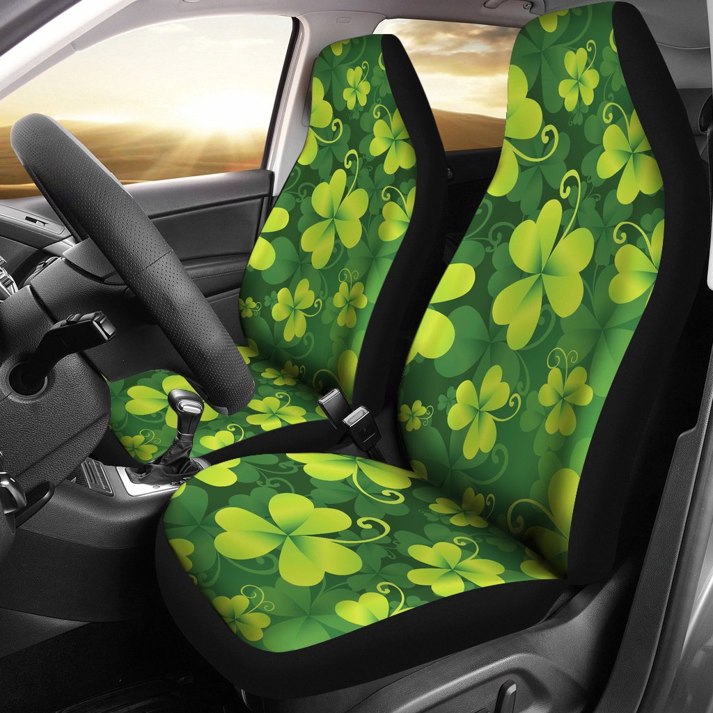 Shamrock Clover Print Universal Fit Car Seat Covers