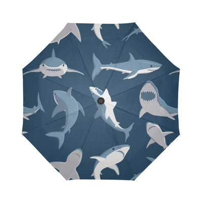 Shark Action Pattern Automatic Foldable Umbrella
