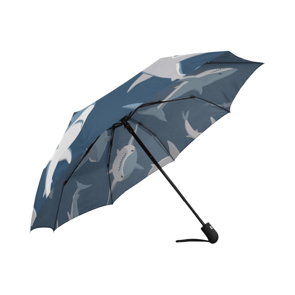 Shark Action Pattern Automatic Foldable Umbrella
