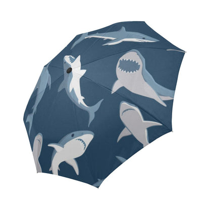 Shark Action Pattern Automatic Foldable Umbrella