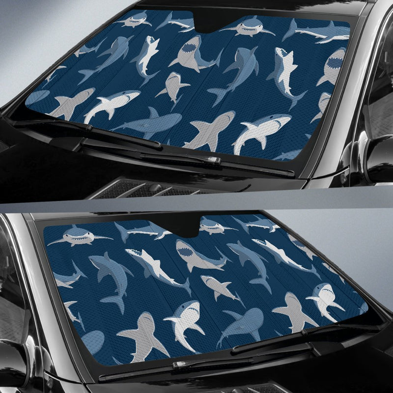 Shark Action Pattern Car Sun Shade-JorJune
