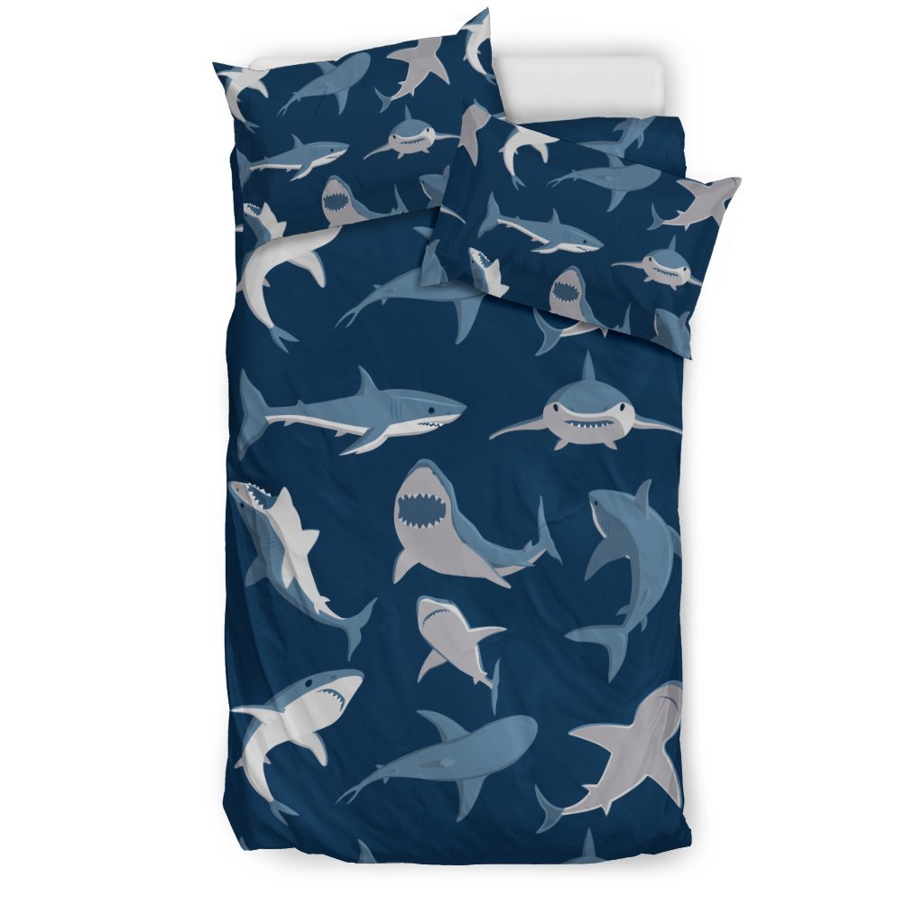 Shark Action Pattern Duvet Cover Bedding Set