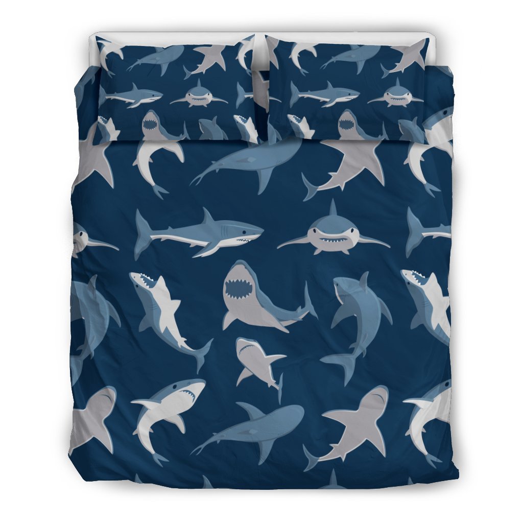Shark Action Pattern Duvet Cover Bedding Set