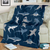 Shark Action Pattern Fleece Blanket