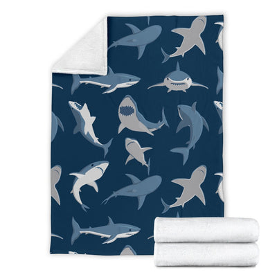 Shark Action Pattern Fleece Blanket