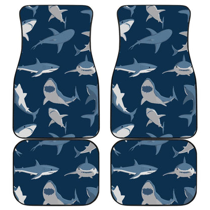 Shark Action Pattern Front and Back Car Floor Mats