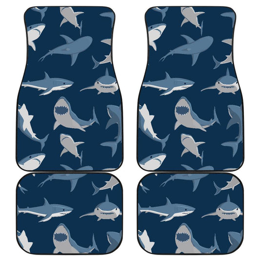 Shark Action Pattern Front and Back Car Floor Mats