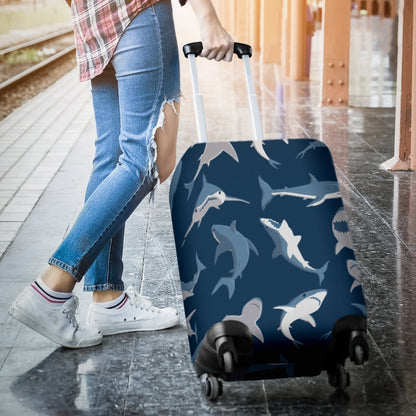 Shark Action Pattern Luggage Cover Protector