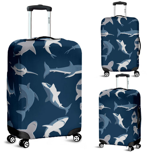 Shark Action Pattern Luggage Cover Protector