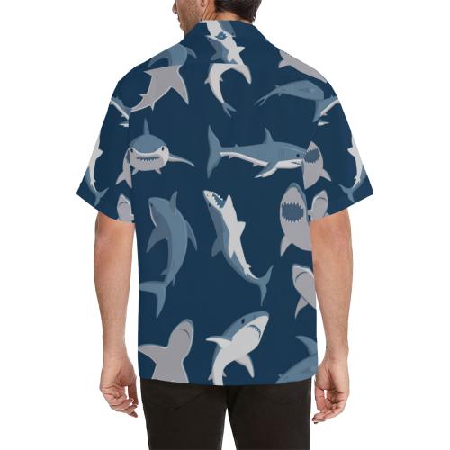 Shark Action Pattern Men Hawaiian Shirt