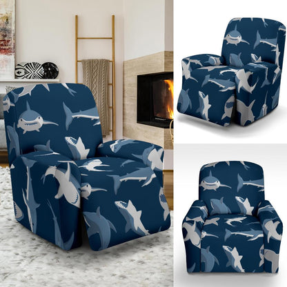 Shark Action Pattern Recliner Slipcover-JORJUNE.COM