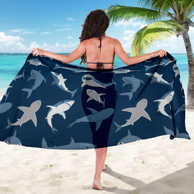 Shark Action Pattern Sarong Pareo Wrap