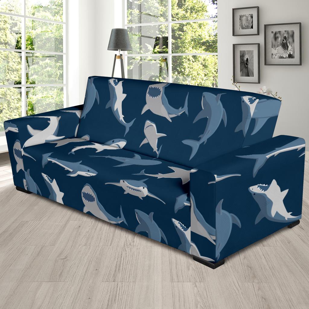 Shark Action Pattern Sofa Slipcover-JORJUNE.COM
