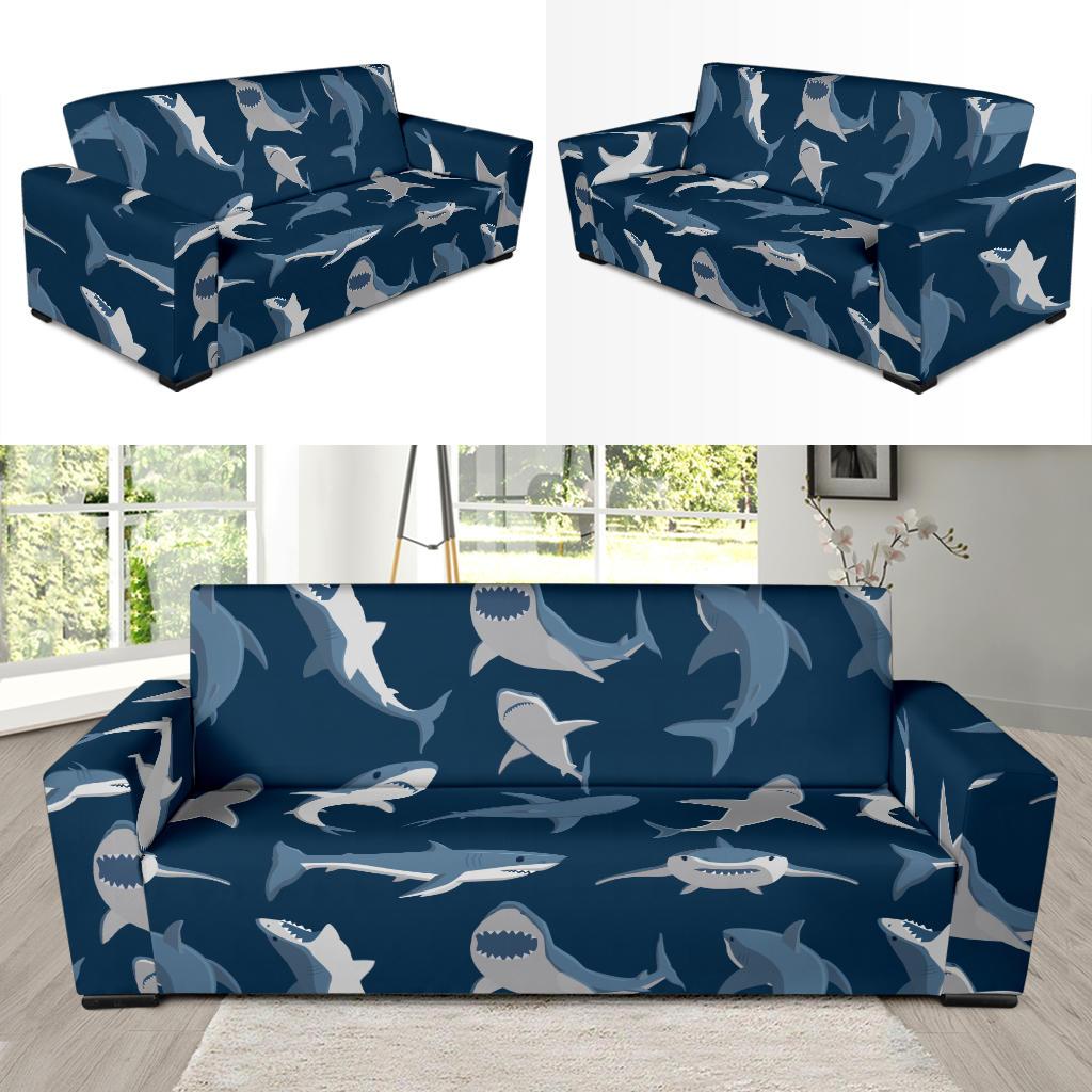Shark Action Pattern Sofa Slipcover-JORJUNE.COM