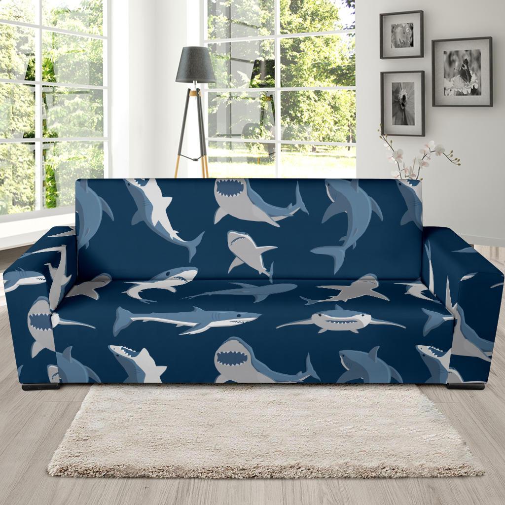 Shark Action Pattern Sofa Slipcover-JORJUNE.COM