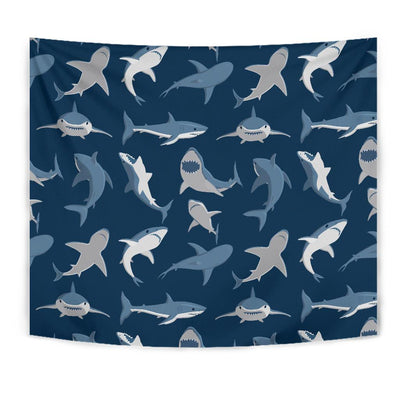 Shark Action Pattern Tapestry