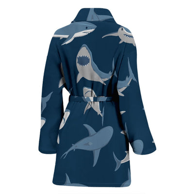 Shark Action Pattern Women Bath Robe