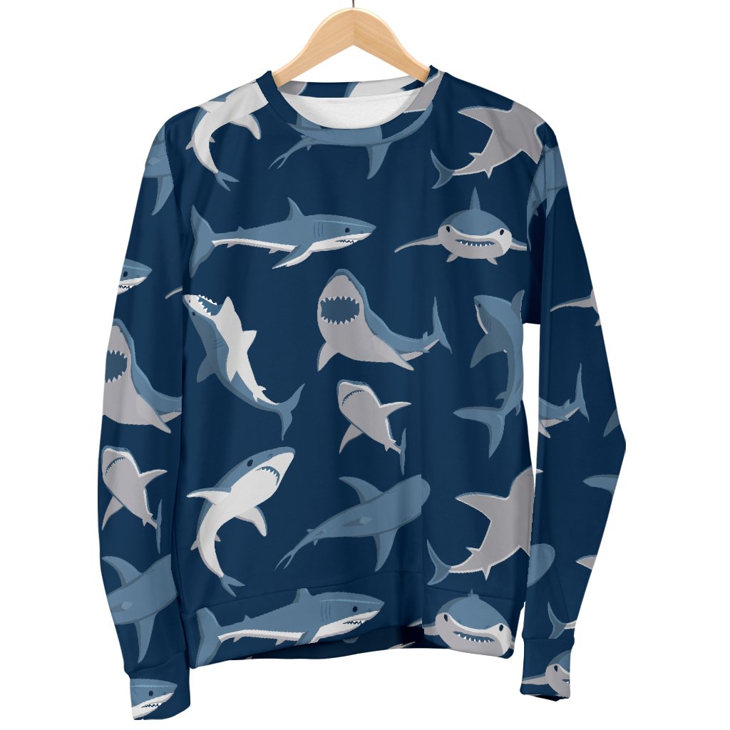 Shark Action Pattern Women Crewneck Sweatshirt