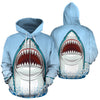 Shark Bite All Over Zip Up Hoodie