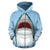 Shark Bite All Over Zip Up Hoodie