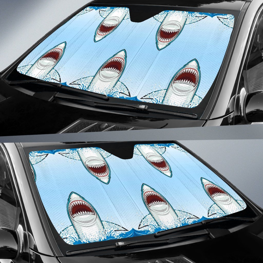Shark Bite Car Sun Shade-JorJune