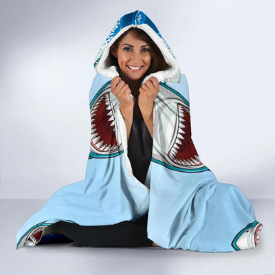 Shark Bite Hooded Blanket-JORJUNE.COM