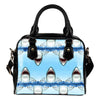 Shark Bite Leather Shoulder Handbag