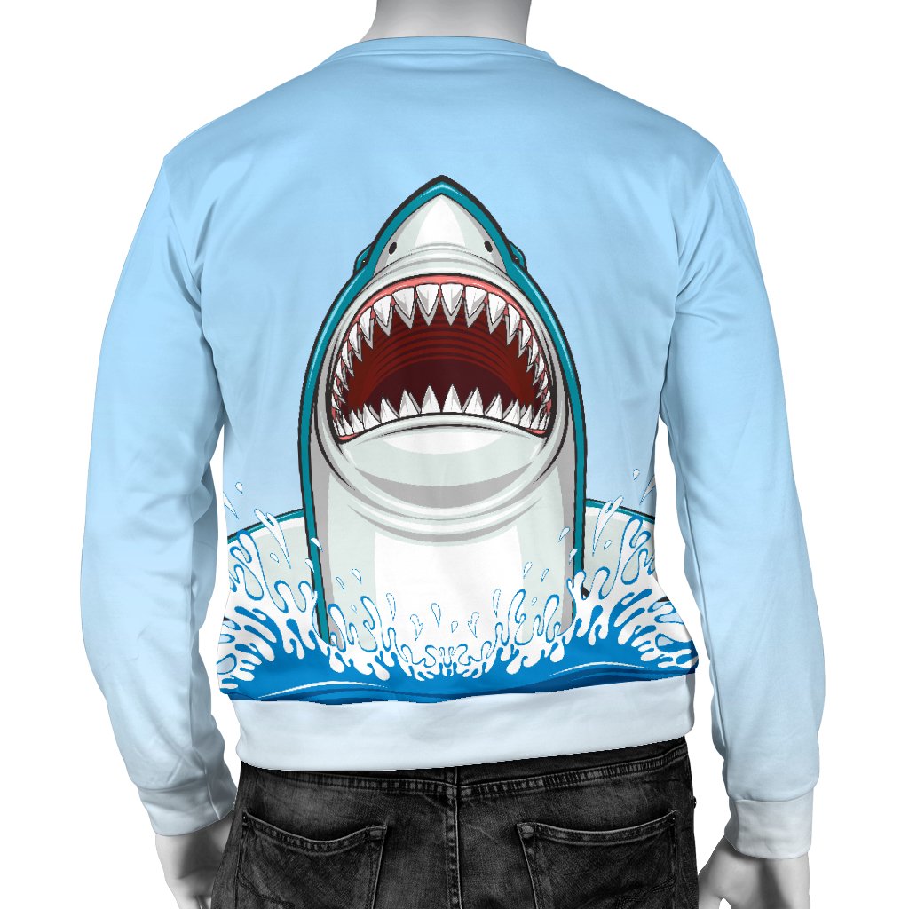 Shark Bite Men Crewneck Sweatshirt