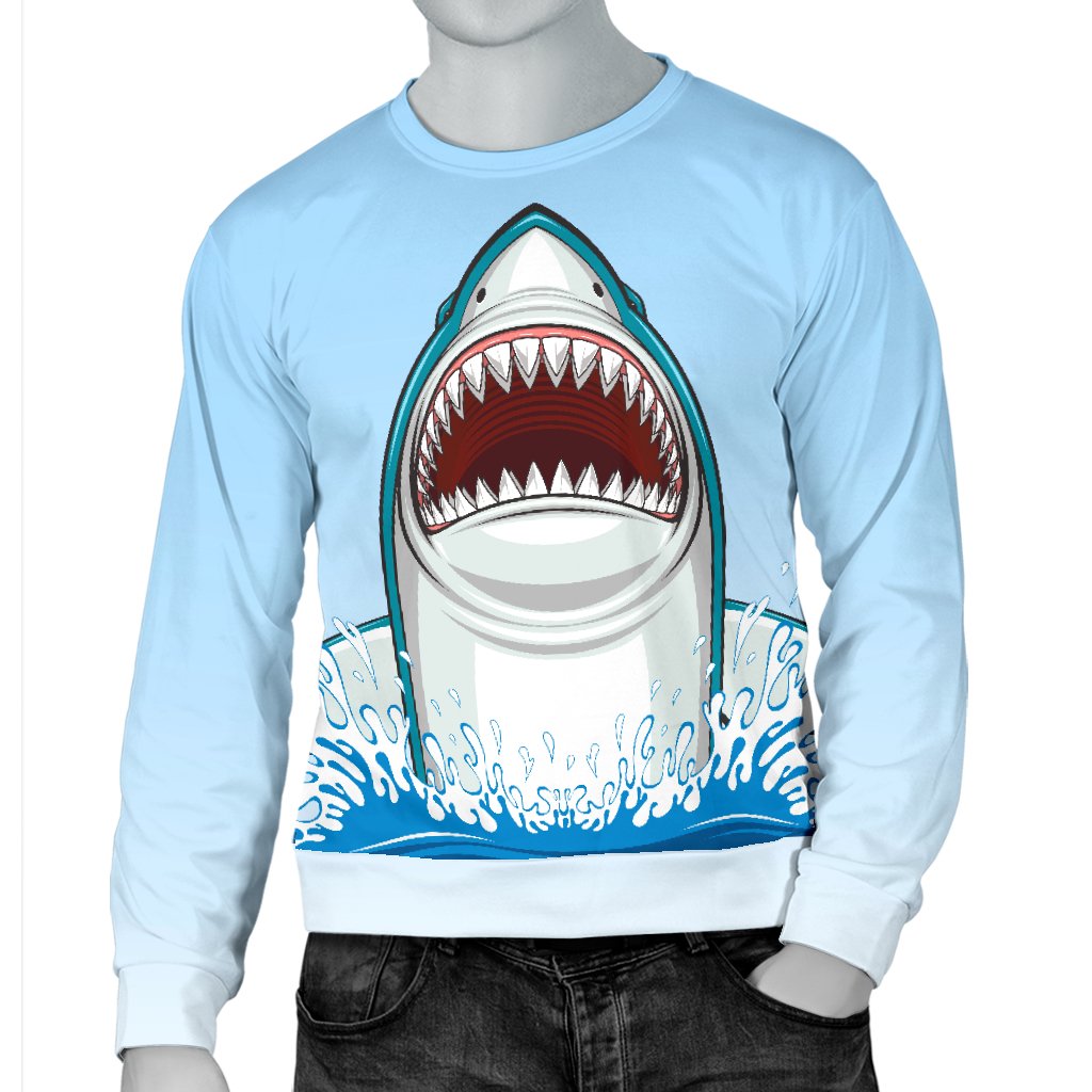 Shark Bite Men Crewneck Sweatshirt