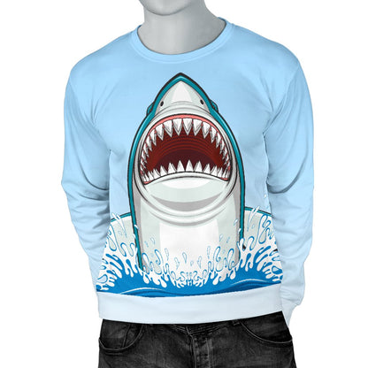 Shark Bite Men Crewneck Sweatshirt