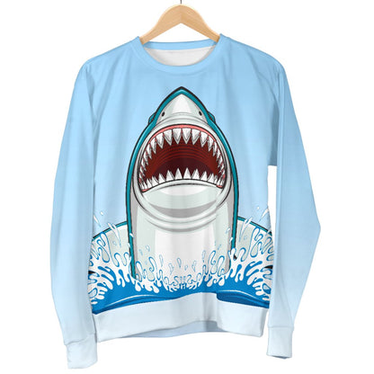 Shark Bite Men Crewneck Sweatshirt