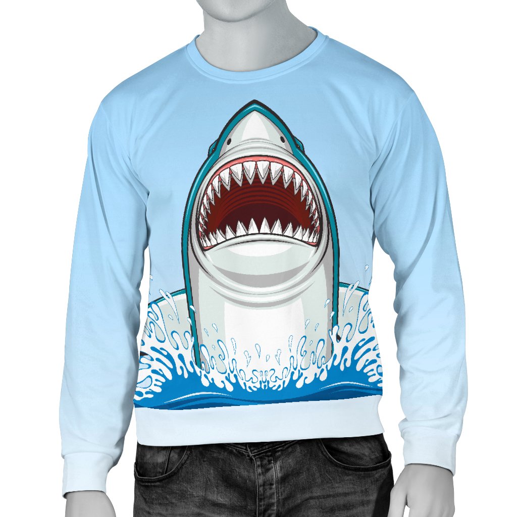 Shark Bite Men Crewneck Sweatshirt
