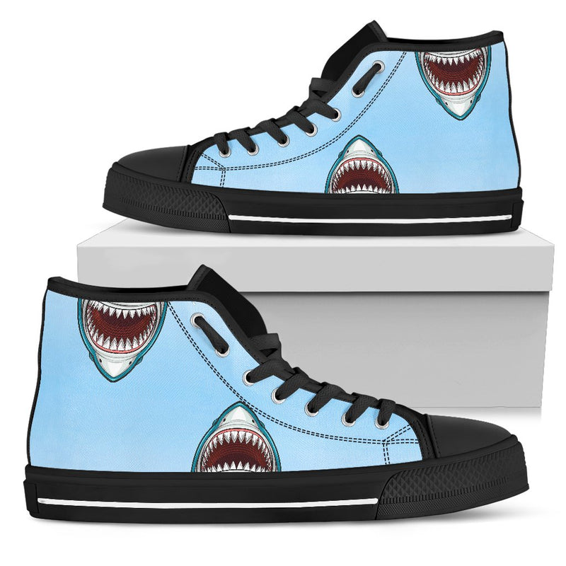 Shark Bite Men High Top Shoes